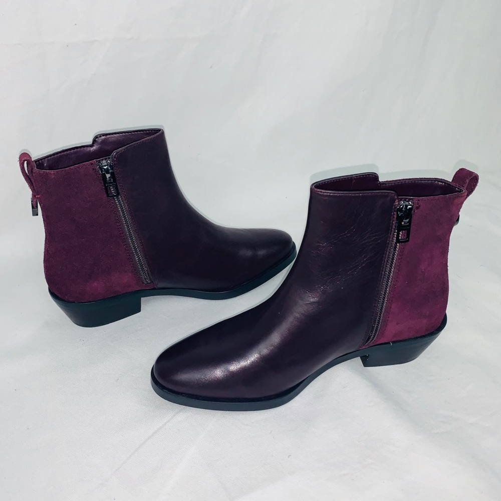 COACH® Carmen Plum Suede/Leather Bootie